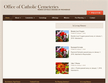 Tablet Screenshot of diocesepvdcemeteries.org